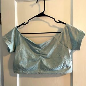Short Sleeve Light Blue Bralette